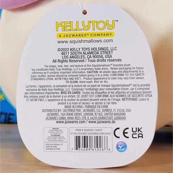 Squishmallow Cora the Cat 14" Ultrasoft Hugmee Valentine's Day Animal Plush - Picture 6 of 6